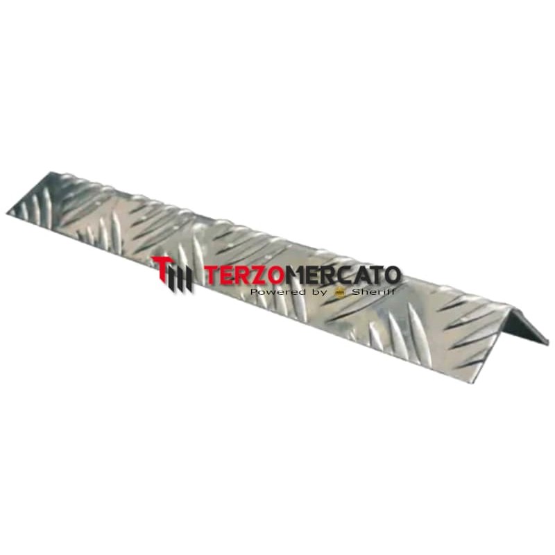 Profilo angolare mandorlato in alluminio chicco di riso 10x10x1000 mm spessore 1,5 mm