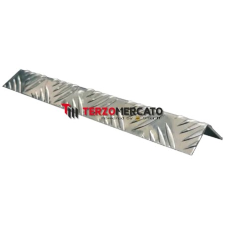 Profilo angolare mandorlato in alluminio chicco di riso 10x10x1000 mm spessore 1,5 mm
