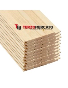 Perline in legno Abete 10 pezzi 12x200 cm spessore 10 mm