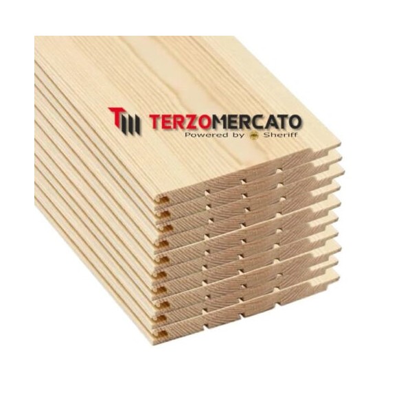 Perline in legno Abete 10 pezzi 12x200 cm spessore 10 mm