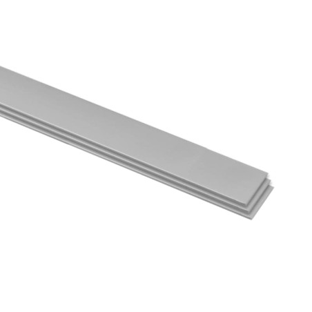 Profilo piatto in alluminio satinato 25x2000 mm spessore 2 mm