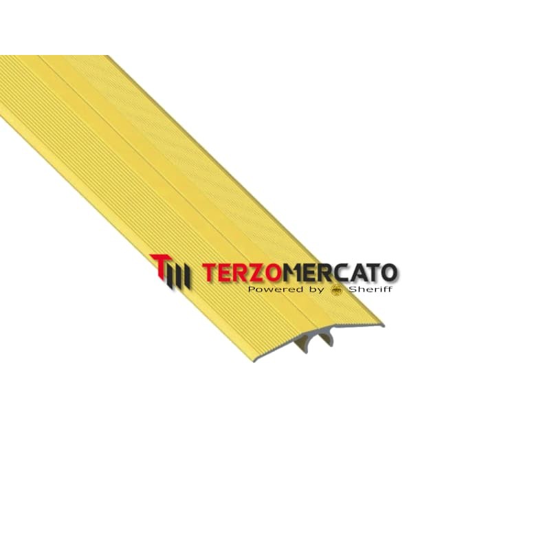 Profilo di giunzione raccordo in alluminio per pavimenti 46x1000 mm colore ottone