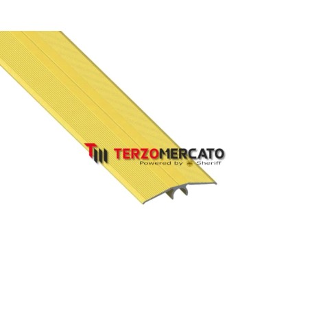 Profilo di giunzione raccordo in alluminio per pavimenti 46x1000 mm colore ottone