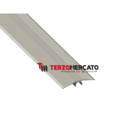 Profilo di giunzione raccordo in alluminio per pavimenti 46x1000 mm colore titanio